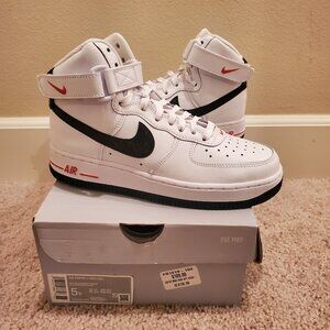 NIB Nike Air Force 1 High Electric White Crimson Black GS 5Y 6.5 wmns max penny